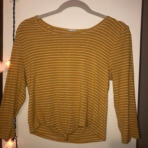 Tillys Striped Quarter Sleeve Top